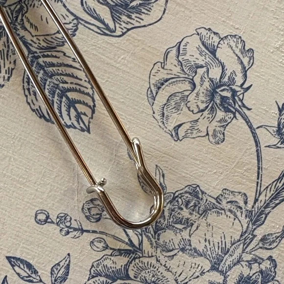 Upcycled Statement Pin – Vintage Pearl Accent - Picture 3 of 4